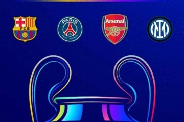 欧冠四强渴望冠军:巴萨10年&国米15年未夺冠 阿森纳&巴黎0冠