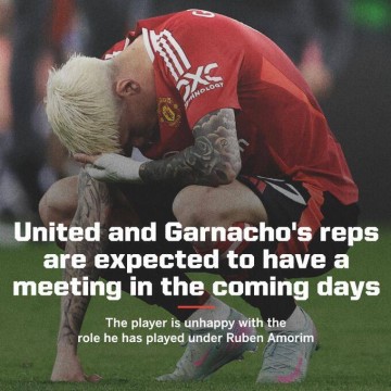 将帅失和!ESPN:加纳乔不满主帅阿莫林,将与曼联会面谈判转会